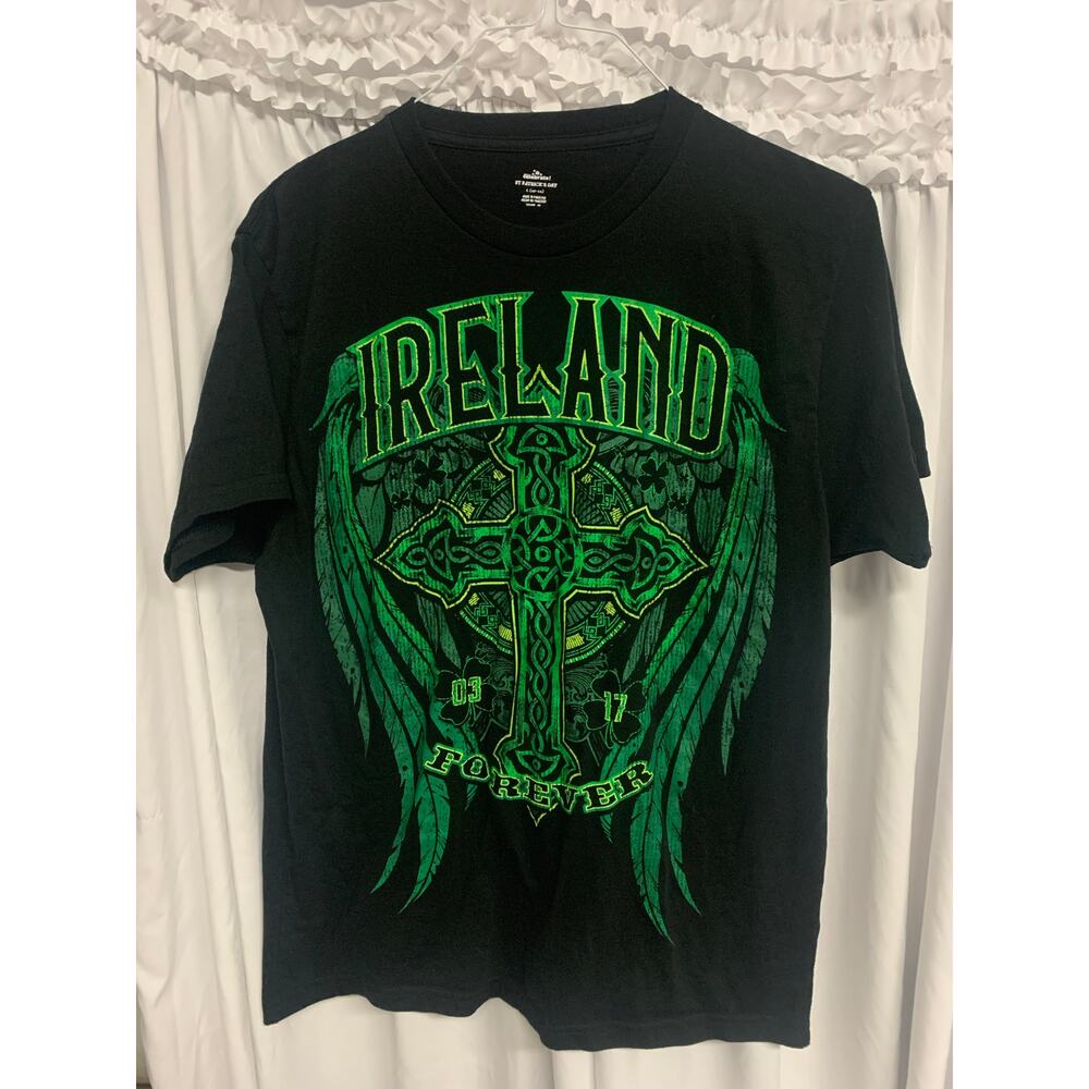 Ireland Forever Shirt Mens L Black Short Sleeve Celebrate